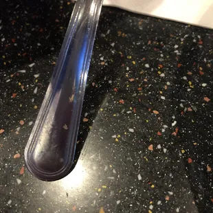 Dirty, wrapped up fork