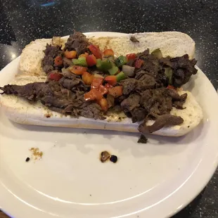 Philly Steak no cheese....plenty of salt though