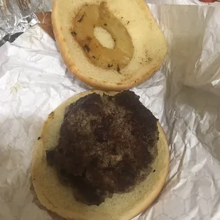 Mostly bun, with zero toppings - they're all on the side.