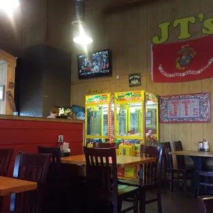 Complete with a Galaga machine...