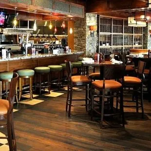 the bar and dining area