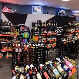 Huge wine selection (more room really helps!)