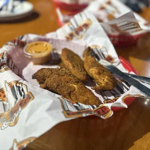 3 Grilled Tenders, Cajun rub, Greg's sauce on the side 1/2025