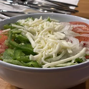 Small house salad.  HUGE.