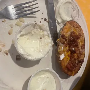 Potato skins 1 of 2 in the half portion