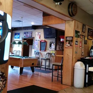 a view of the game room