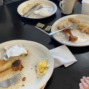 Our &quot;after&quot; plates. Not much left!
