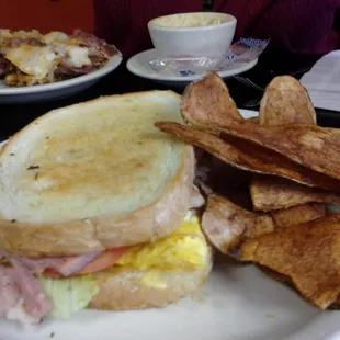 Ham Off The Bone Sandwich with housemade potato chips