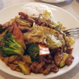 Spicy pork lunch special