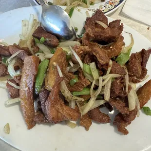 Fried pork ribs