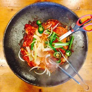 Pork belly Jumuluk- cooked in marinated reduction sauce. It was tasty and spicy at the end.