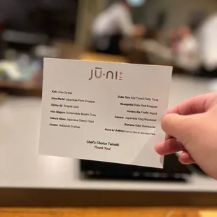 Omakase Menu
