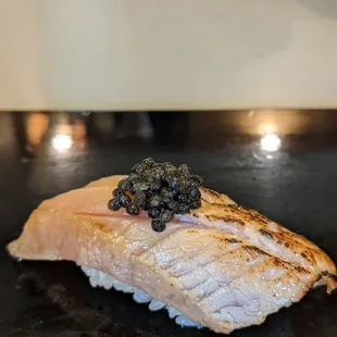 Zuke Toro- soy cured fatty tuna with caviar