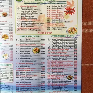 Updated menu 19 March 2021.