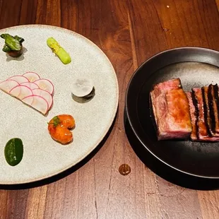 Marinated Pork with small side dishes