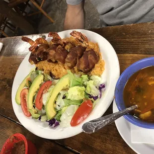 Bacon Wrapped Shrimp Dinner Plate