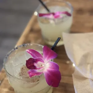 Draft House Margarita - don't let the flower fool you, this thing comes with a serious kick!