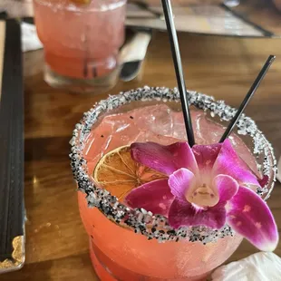 Top - pama rita special. Bottom- strawberry classico margarita