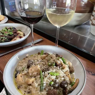 Mushroom and Asparagus Risotto