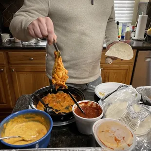 Queso in the shape of a chicken leg?