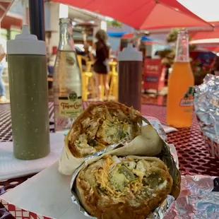 Migas breakfast burrito