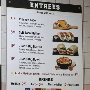 Not their full menu, but contains what I order all the time.(Soft Taco Platter)