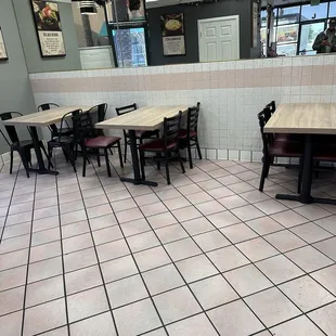 Inside seating area.