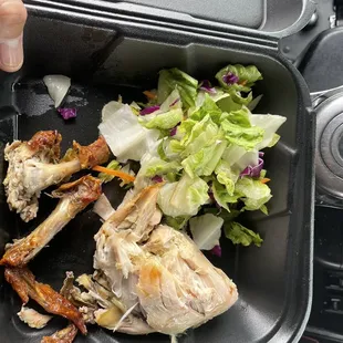 Breast &amp; Wing with salad