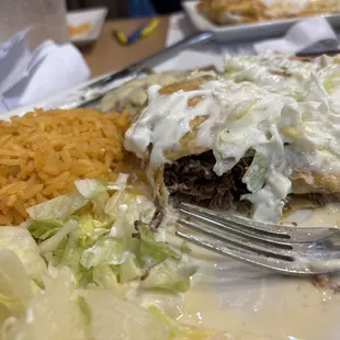 Chimichanga beef tips