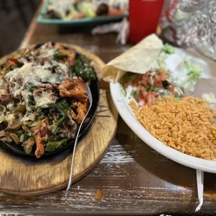 two plates of mexican food