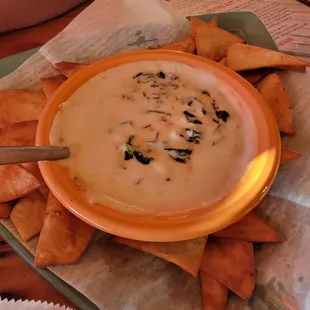 a bowl of quesadilla with tortillas