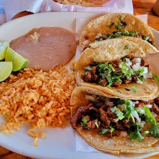 a plate of mexican food
