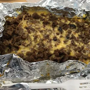 Loaded potato with fajita