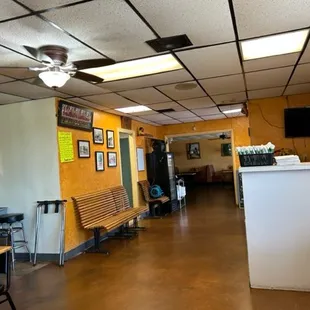 the inside of the restaurant