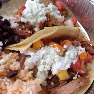 2 tacos and all the fixings!!