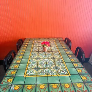 Cute tables, the decor was pretty.