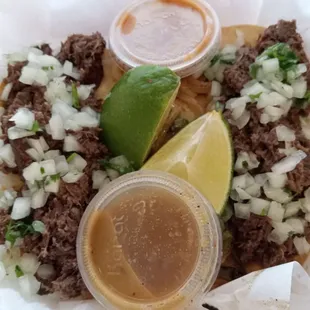 Barbacoa Street Tacos ($10.95)