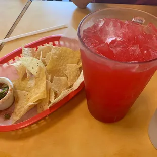 chips and Agua Fresca WATERMELON!!!