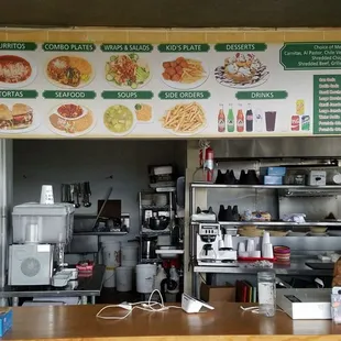 a view of the kitchen