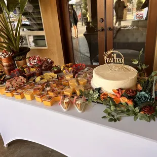 Flan, Jello, Tres Leches Cake