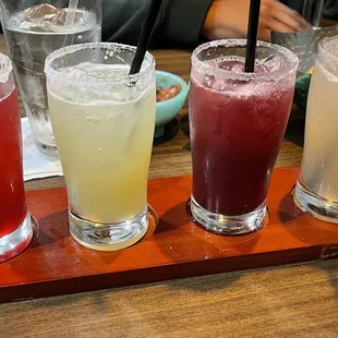 Margarita Flight ( L to R - Raspberry, Pineapple, Hibiscus, Guava)