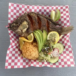 Deep fried crispy Mojarra fish! Try it with Valentina Hot Sauce !!!