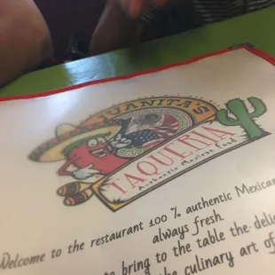 a menu for a mexican restaurant