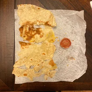 Excess tortilla I had to rip off my BRC Burrito. You could make another burrito with that.