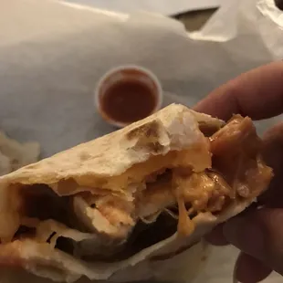 Red Pork Quesadilla