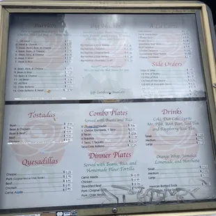Current menu prices as of 3/11/23
