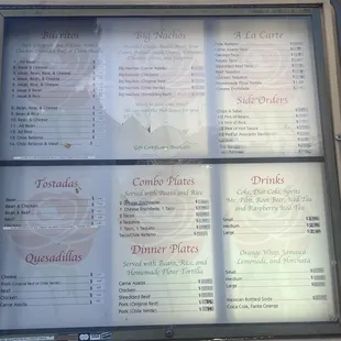 Full menu current as of 09/16/2022