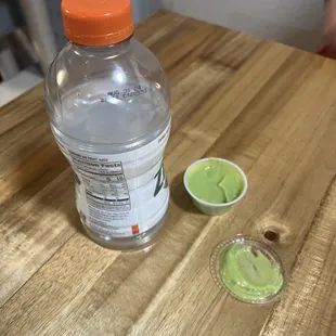 This is the guac. There was about a quarter of this amount on the taco salad. So disappointing.