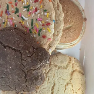 Cookies and that yummy bread with cookie on top &amp; wrapped with a flaky dough.