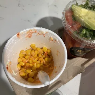 Elotes in a cup